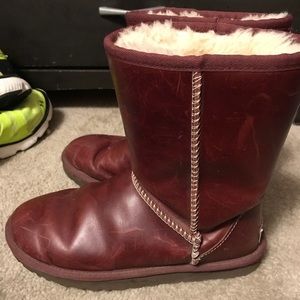 Maroon Short UGG Boots size 7